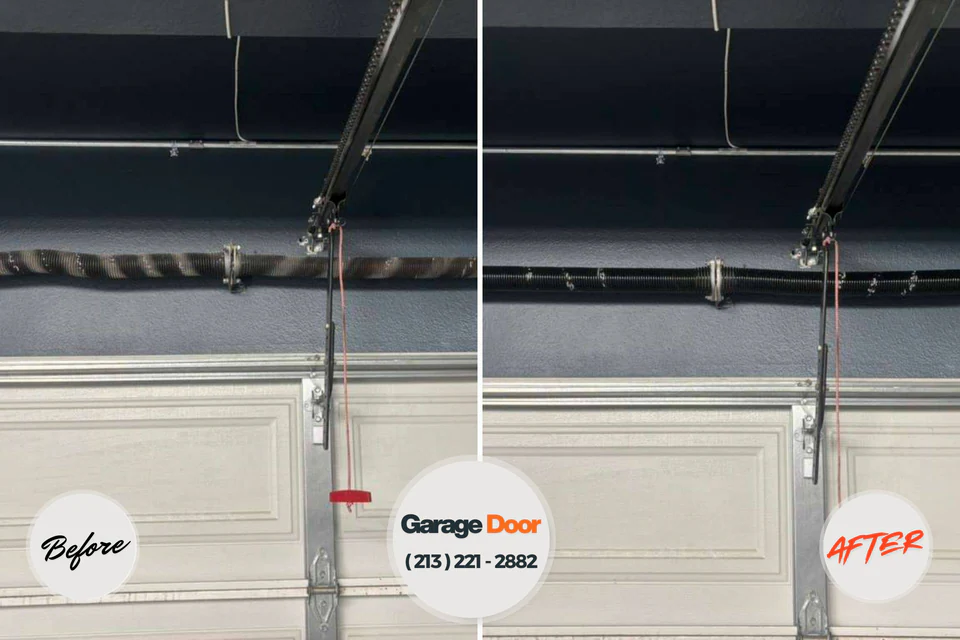 Before and after: garage door repair Sultan, WA